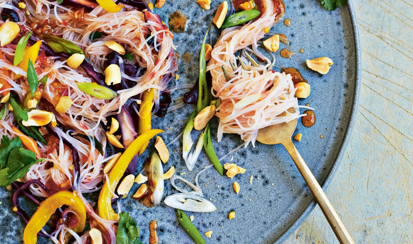 Five-Minute Rainbow Noodles With Peanuts