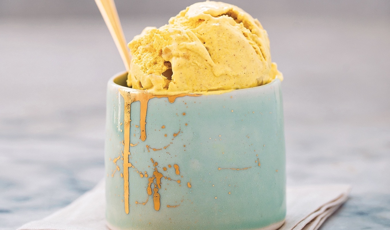 Dairy-Free Golden Milk Ice Cream With Cinnamon