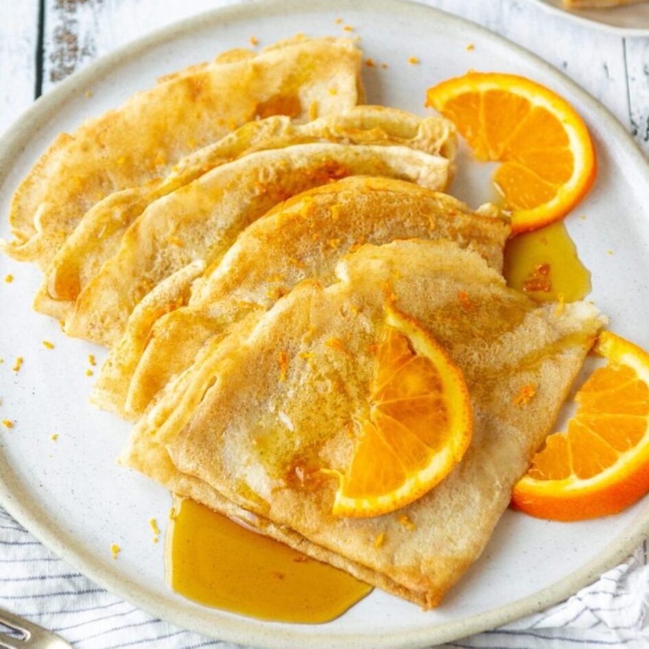 3-Step Vegan French Crêpes With Orange Zest