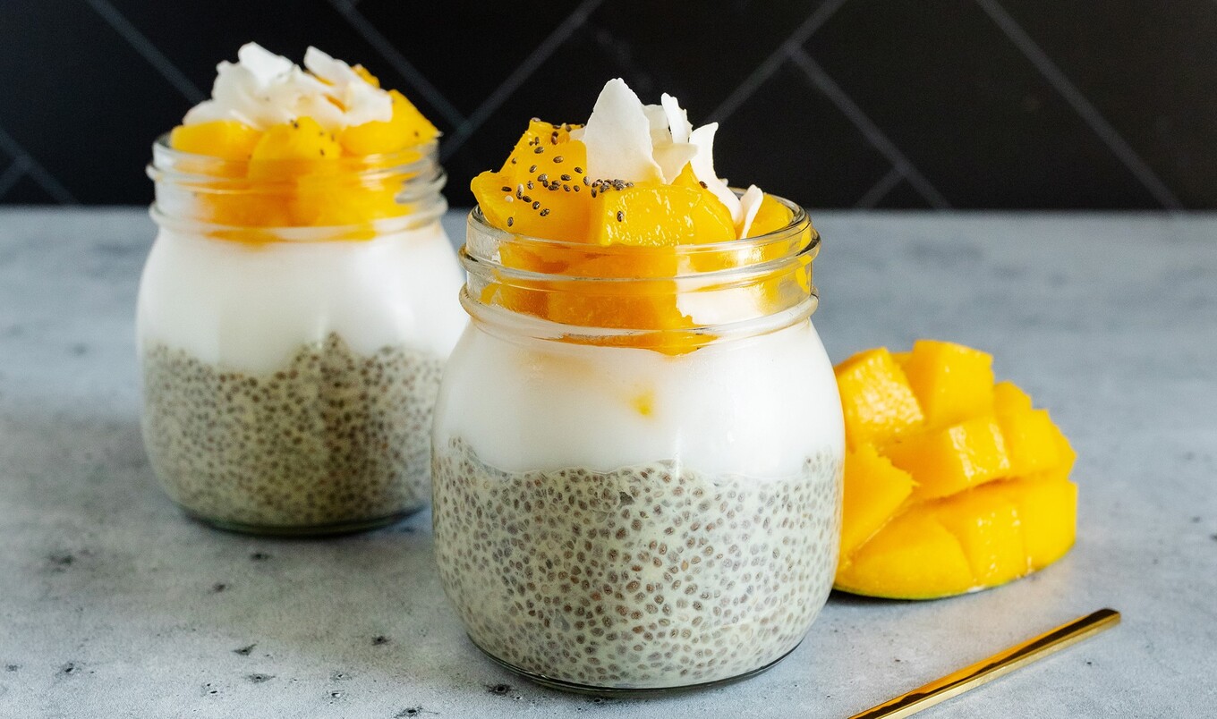 Sweet Mango Chia Seed Pudding