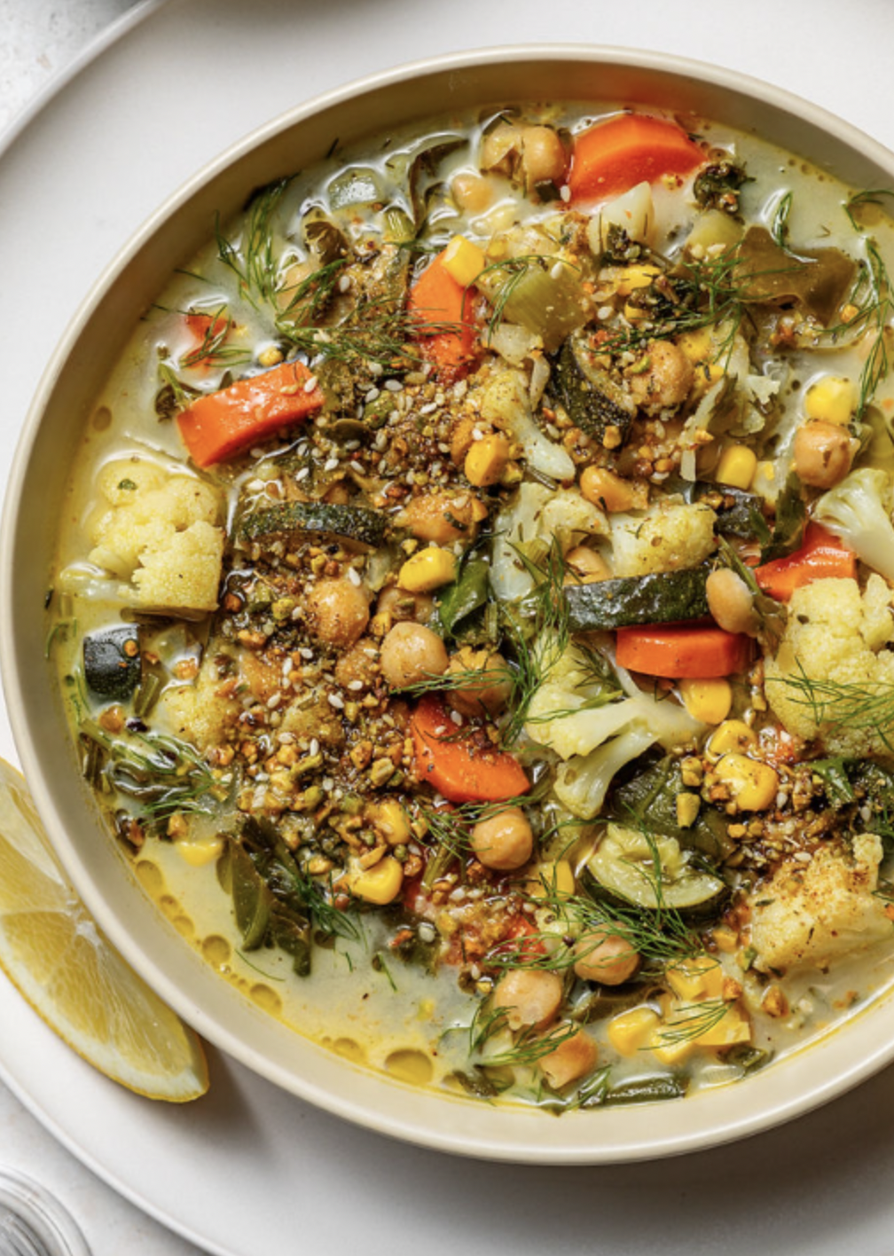 dukkah chickpea soup